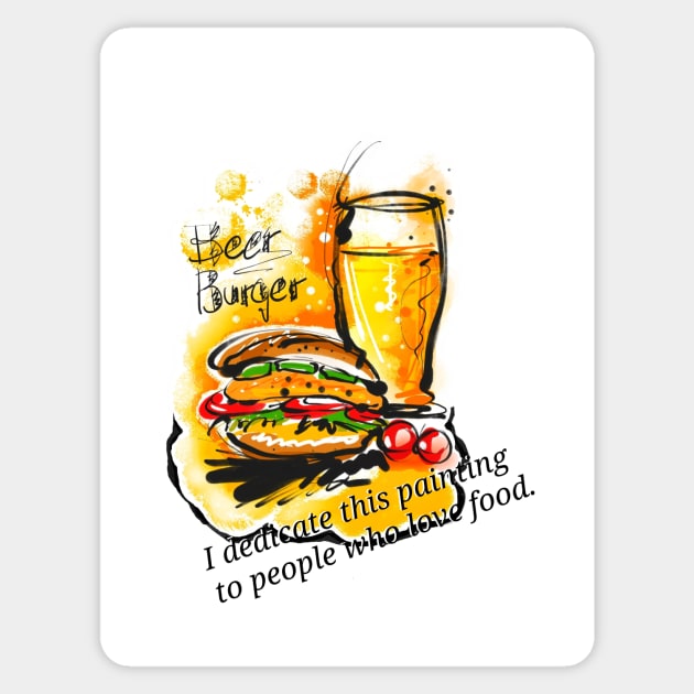 Hamburgers and beer Sticker by kwonjossi